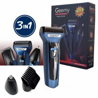 Geemy GM-566 3 In 1 Hair And Beard Trimmer Rechargeable For men
